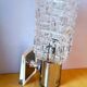 Pair of Targetti wall lights in glass and chrome metal 1970