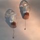 Pair of bedside sconces with RZB leuchten cords 1960 made in Germany