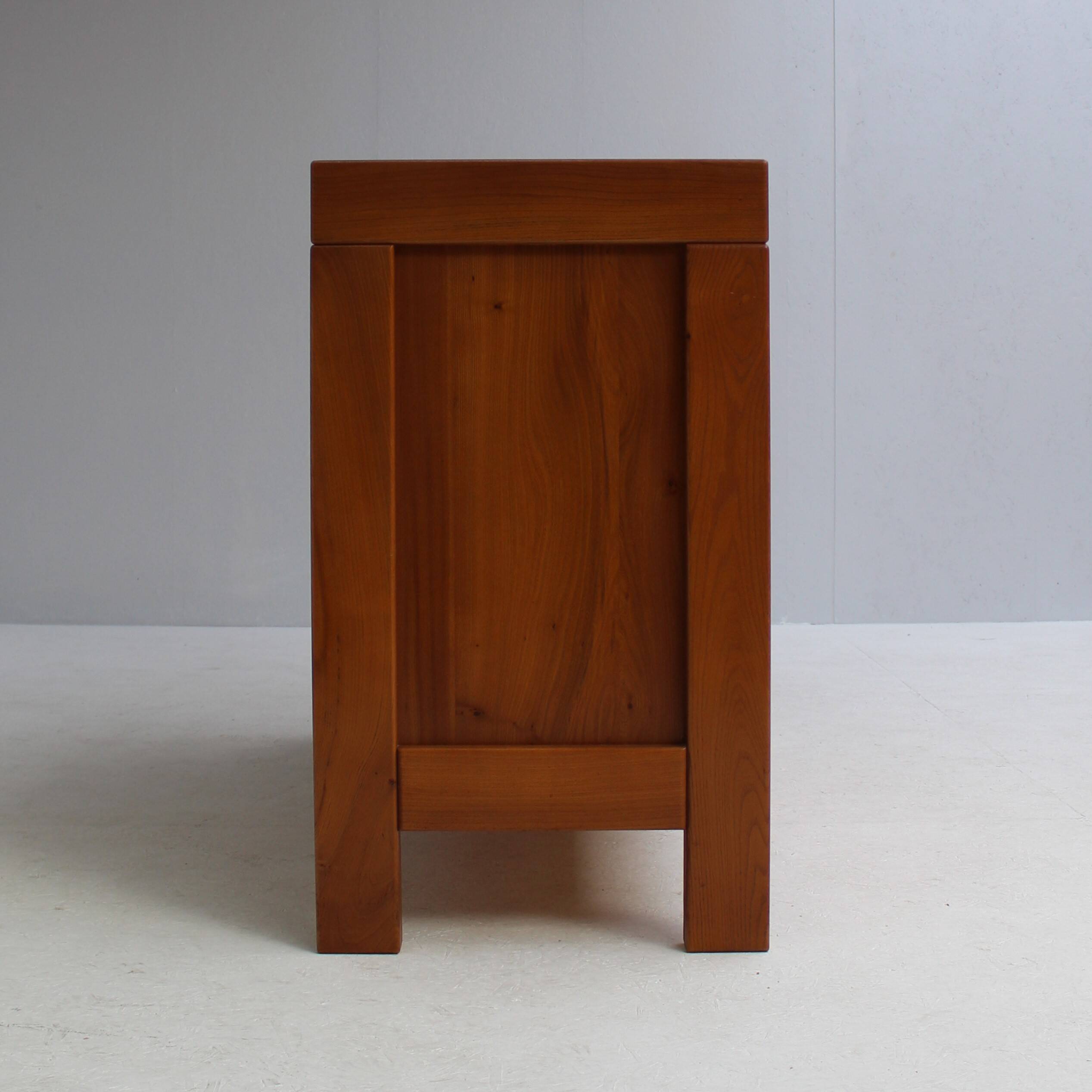 Maison Regain Sideboard in Solid Elm, France, 1970s