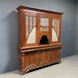 Large art deco cafe cabinet from Belgium, 1920s.