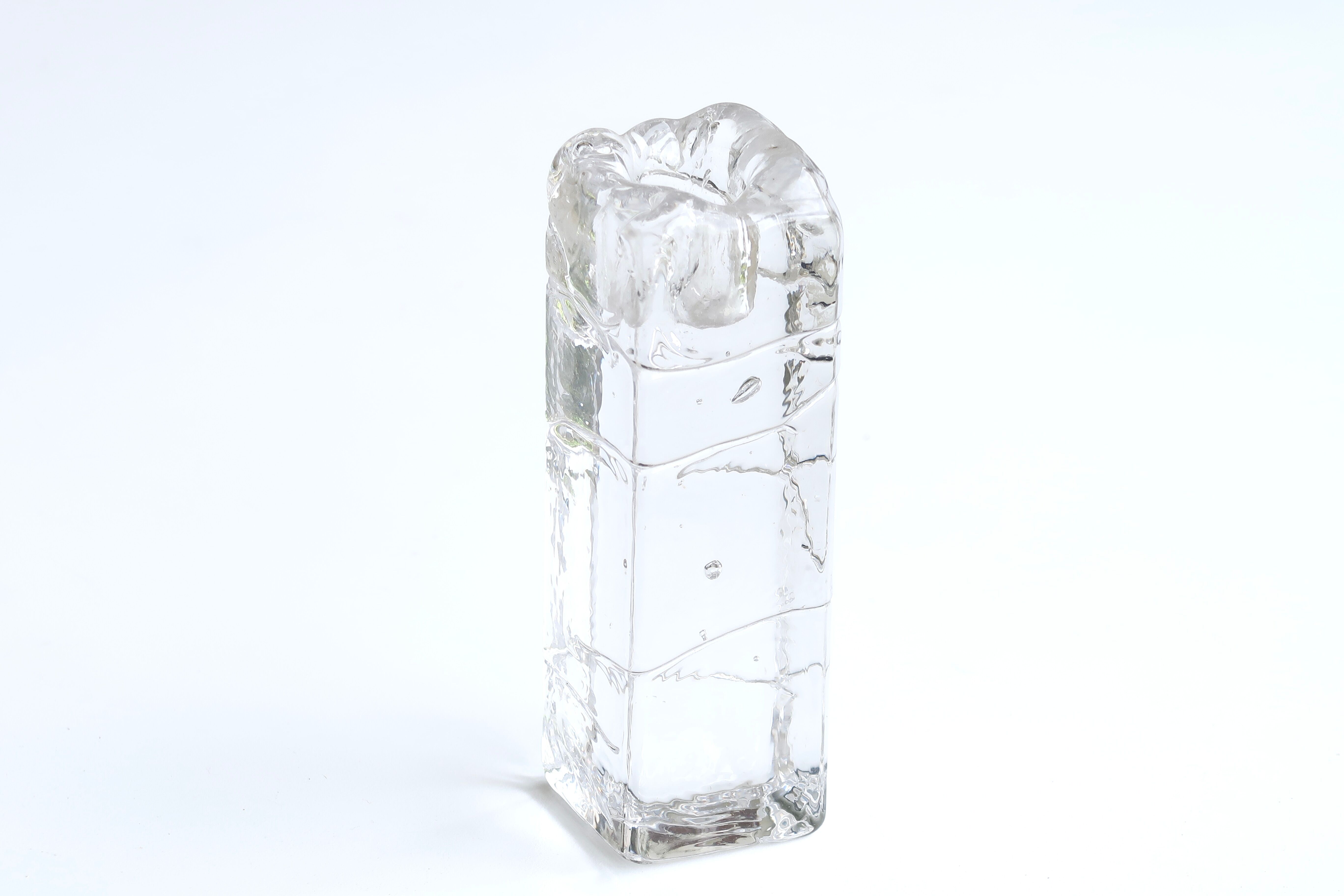 Czechoslovak bohemian crystal candle holder, 60s