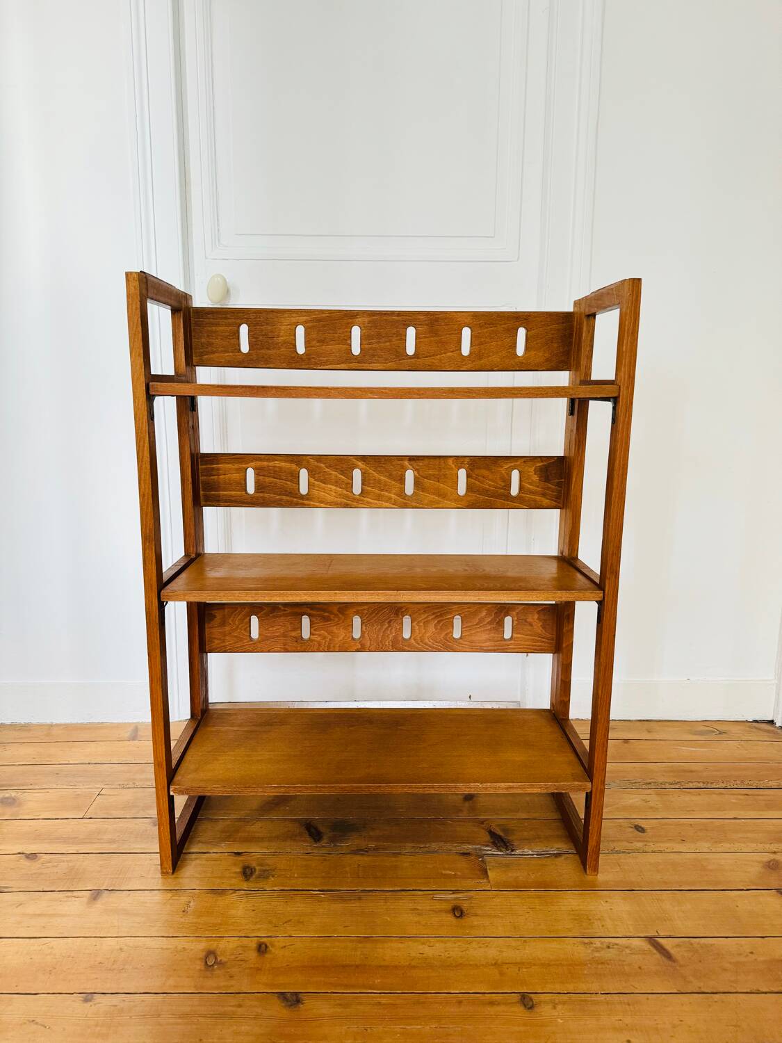 Vintage folding bookshelf, circa 1960
