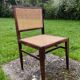 Tenreiro. Chaise cannage jacaranda palissandre