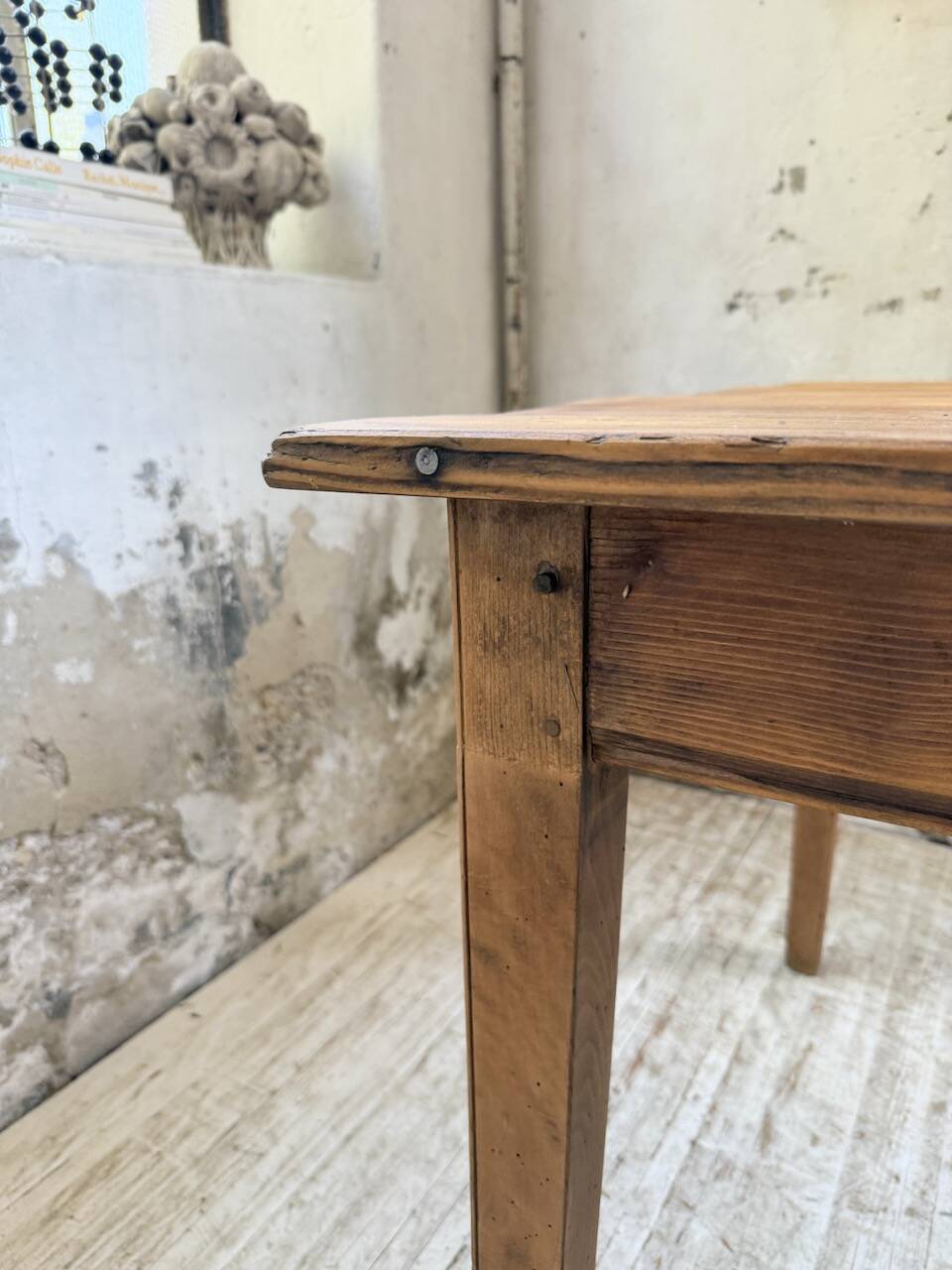 50s pine and oak farmhouse table 2.5m