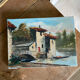 Painting landscape painting on canvas