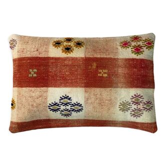 Vintage turkish kilim cushion cover 30x50cm