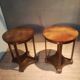 Pair of circular side tables.