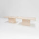 Travertine bedside tables