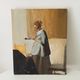 Oil on canvas "Woman in Blue Reading a Letter" after Vermeer