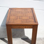 Coffee table wood top parquet