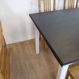 Vintage 180 cm suede dining table