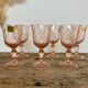 6 Rosaline liqueur glasses Arcoroc France