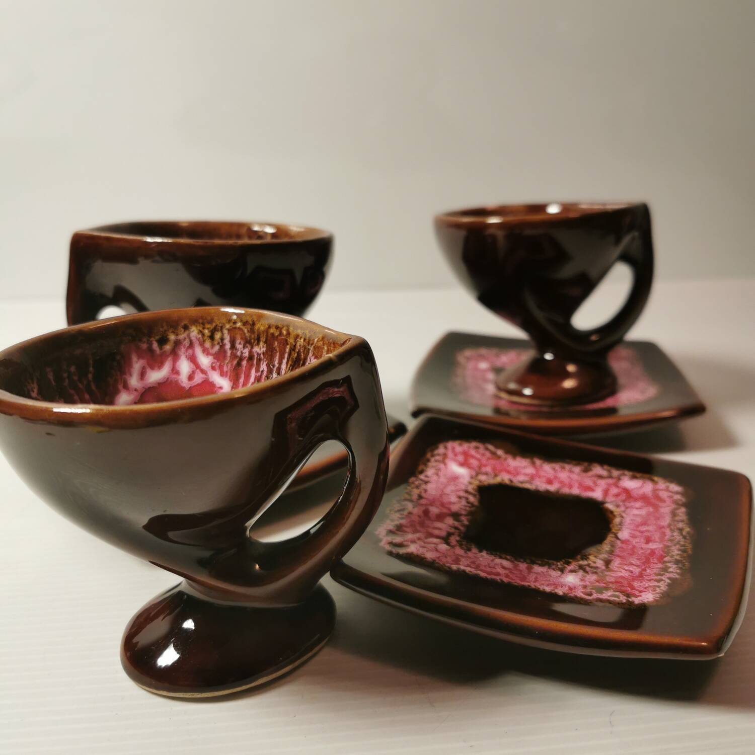 Vallauris Coffee/Tea Service 13 Pieces including Mugs. Signed Vintage