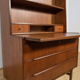 Mid-century teak shelf with pull-out top, Denmark, 1960s