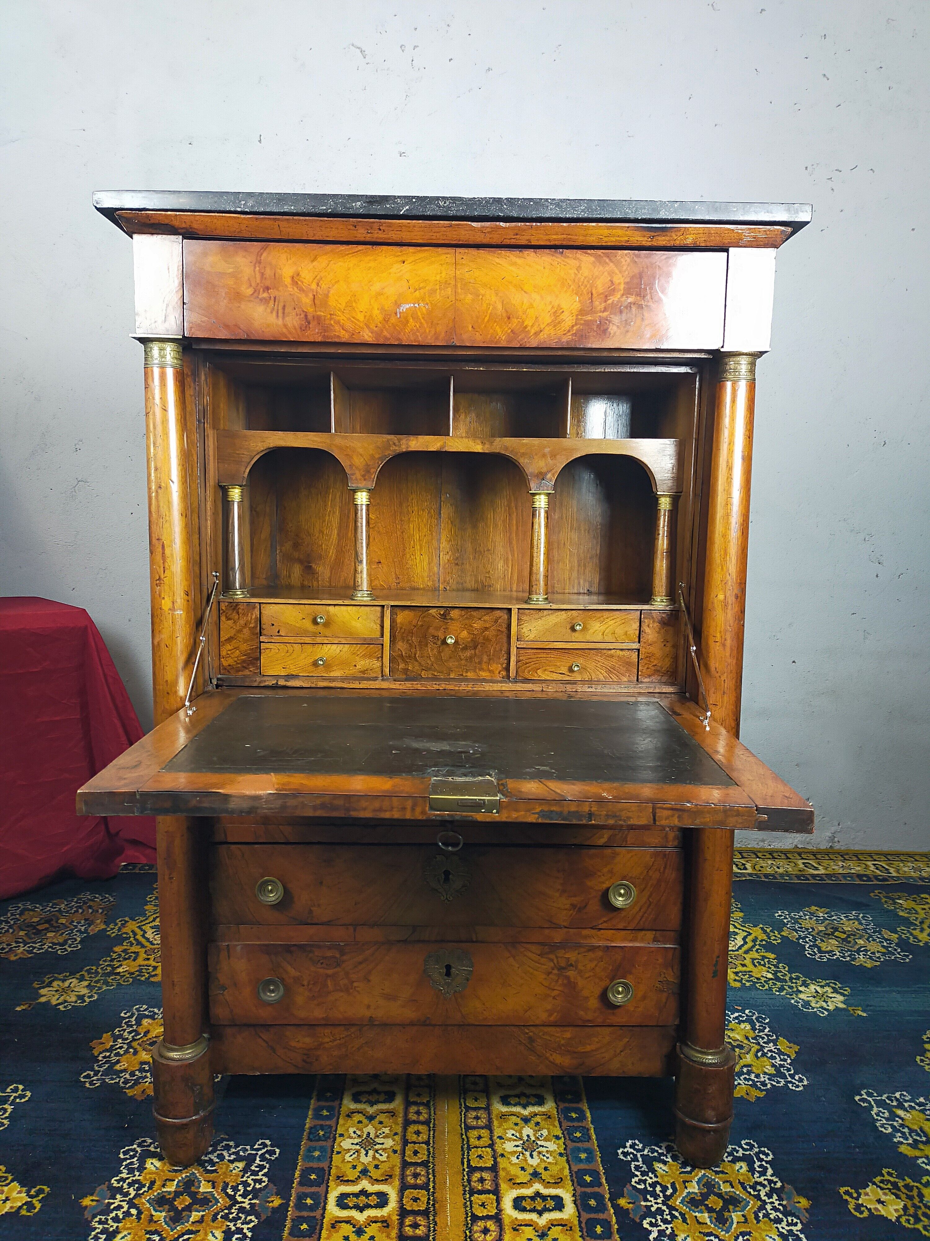 Secretary period Empire in walnut