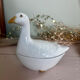Small zoomorphic terrine, goose slipware, Michel Caugant