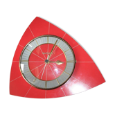 Bayard vintage formica wall clock red