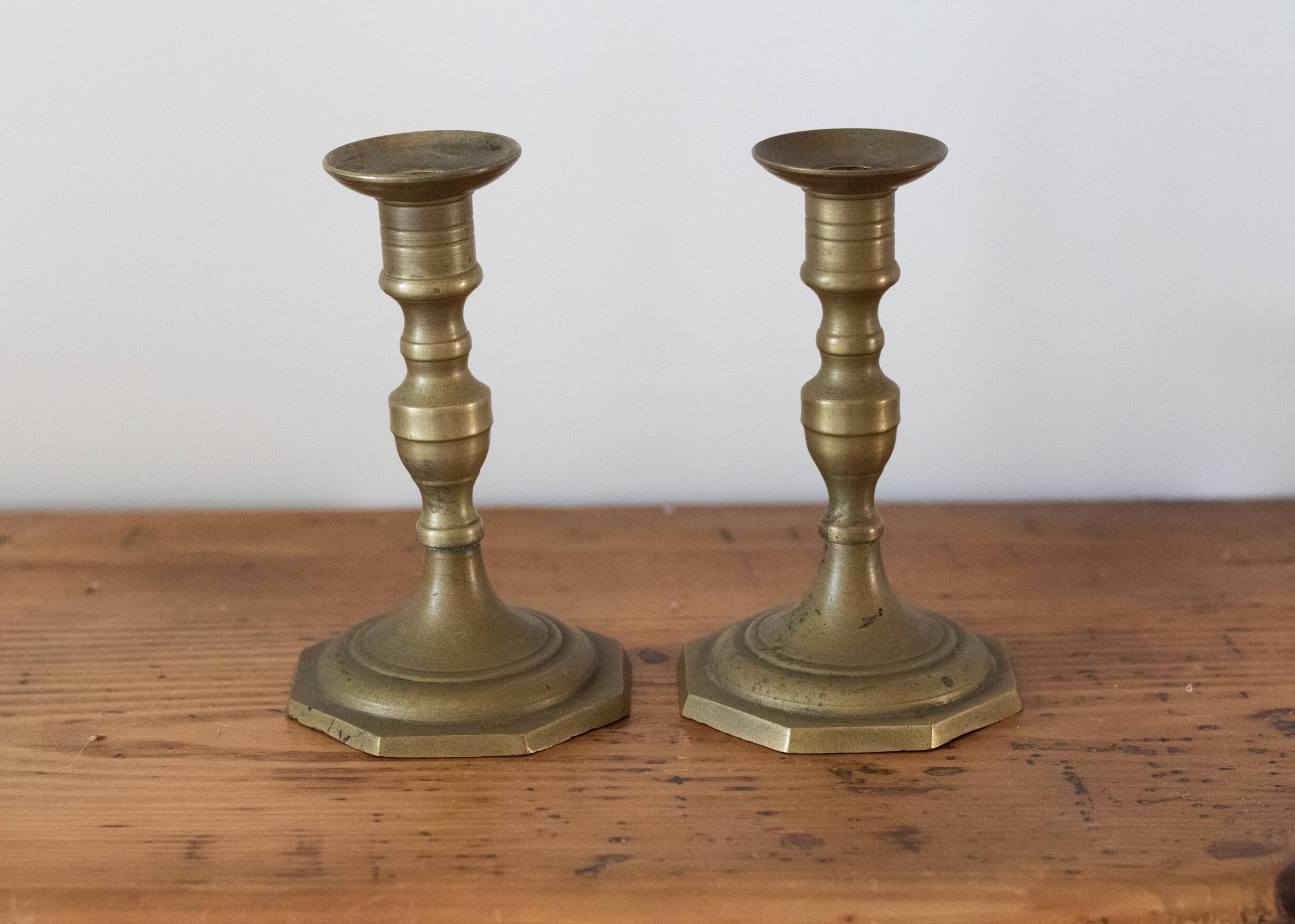 Pair of vintage brass candlesticks