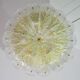 Splendid large size Italian Murano glass yellow and transparent ceiling light