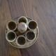 Set of 6 coquetiers and its wooden servant