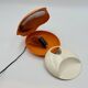 Lampe Oyster orange vintage par Gamma3, design italien des années 1970
