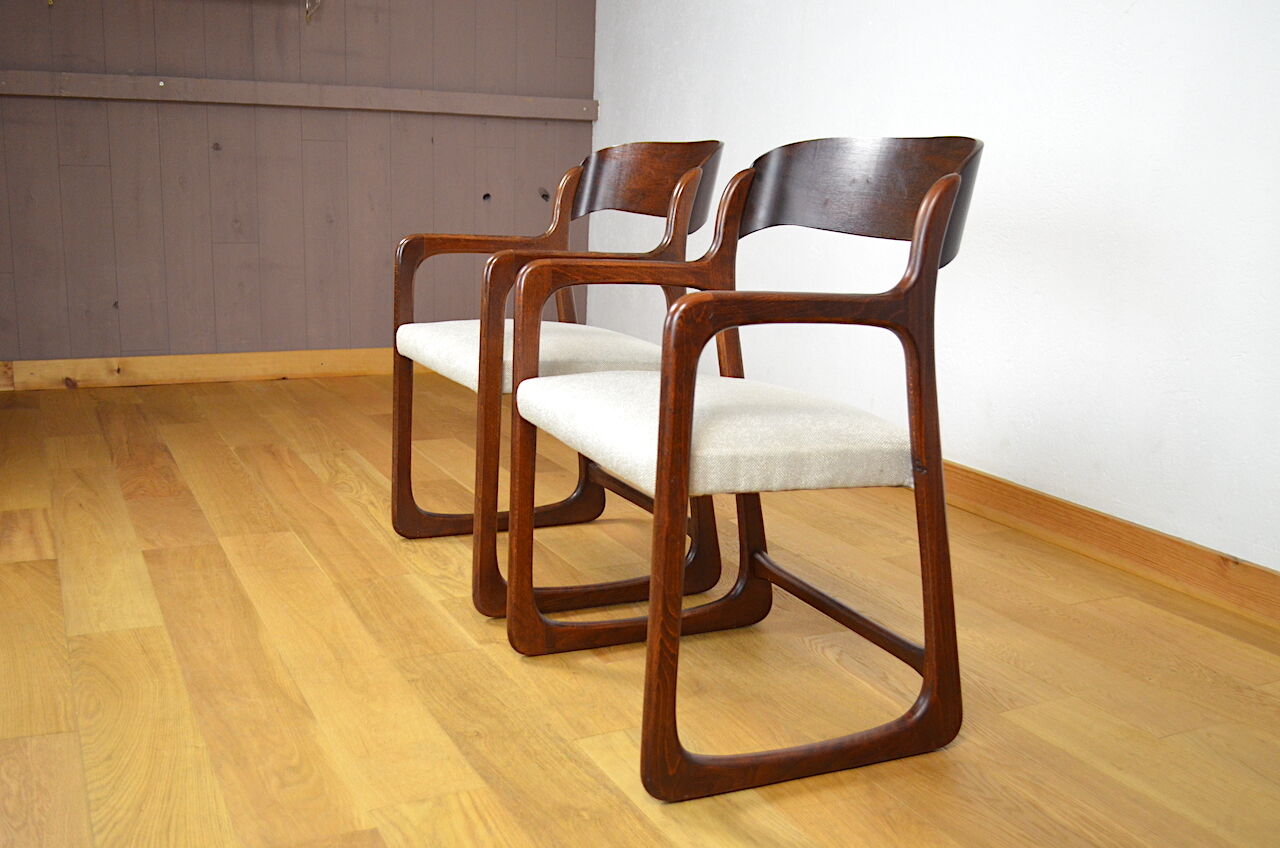 Set of 2 Armchairs Baumann Sled 1960