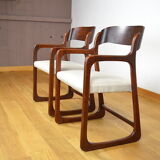 Set of 2 Armchairs Baumann Sled 1960
