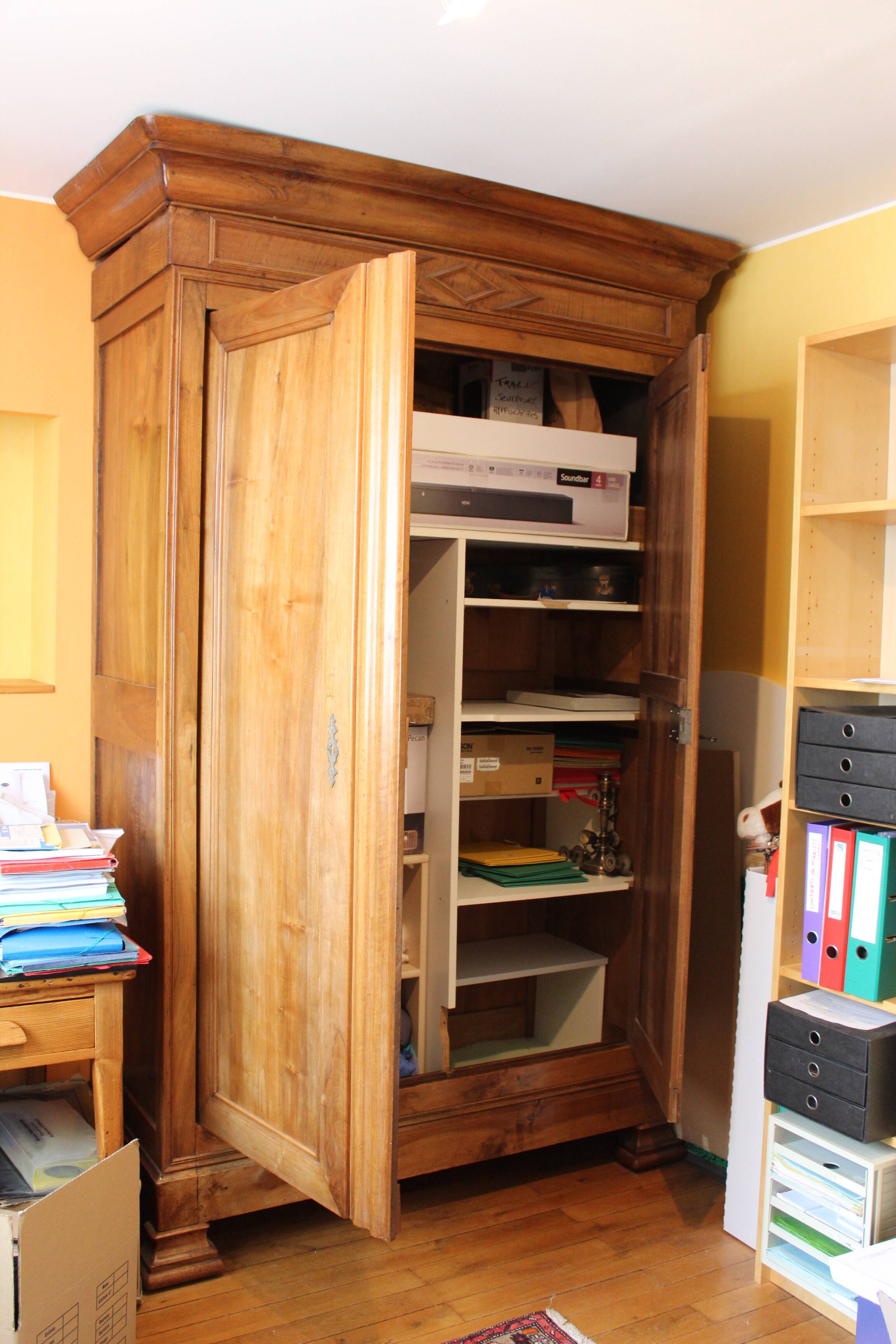 19th century solid wood wardrobe