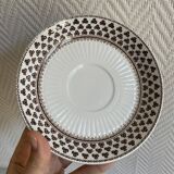 Set of three Adams cups and three saucers