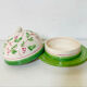 Butter bell in faience from the 20th century signed Mesves R.R Renaud Rémusat.