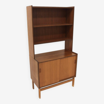 Scandinavian teak bookcase chest of drawers, Sweden, 1960