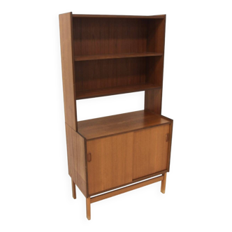 Scandinavian teak bookcase chest of drawers, Sweden, 1960