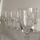 Lot de 6 verres à vin gravés sur pied
