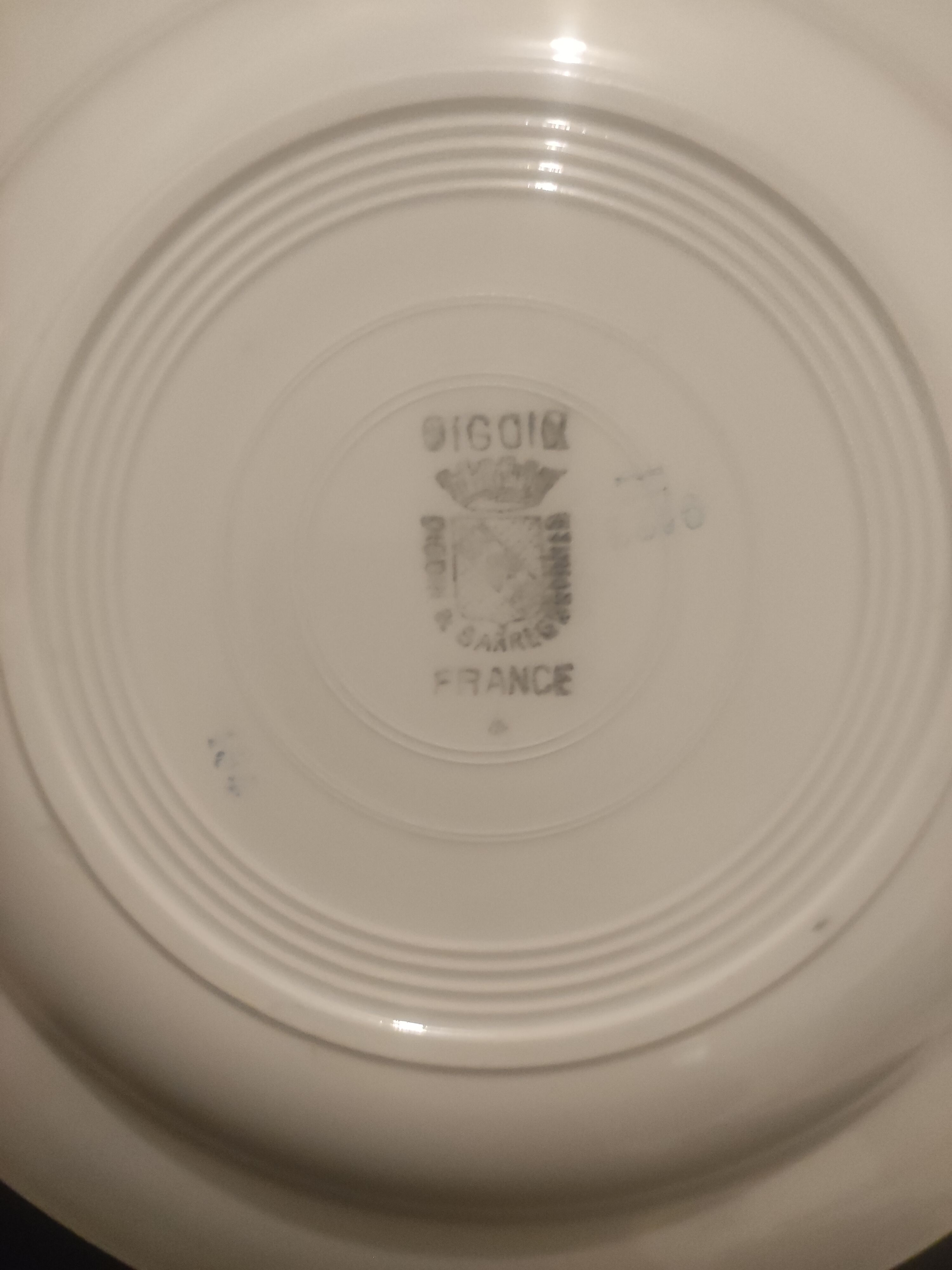 Assiette  digoin& Sarreguemines
