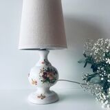 Ceramic lamp floral decoration