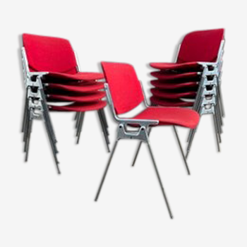 DSC 106 chairs by Giancarlo Piretti for Castelli, set of 10, 1970s