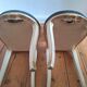 Pair of antique medallion chairs, boudoir seats in Louis XV style.