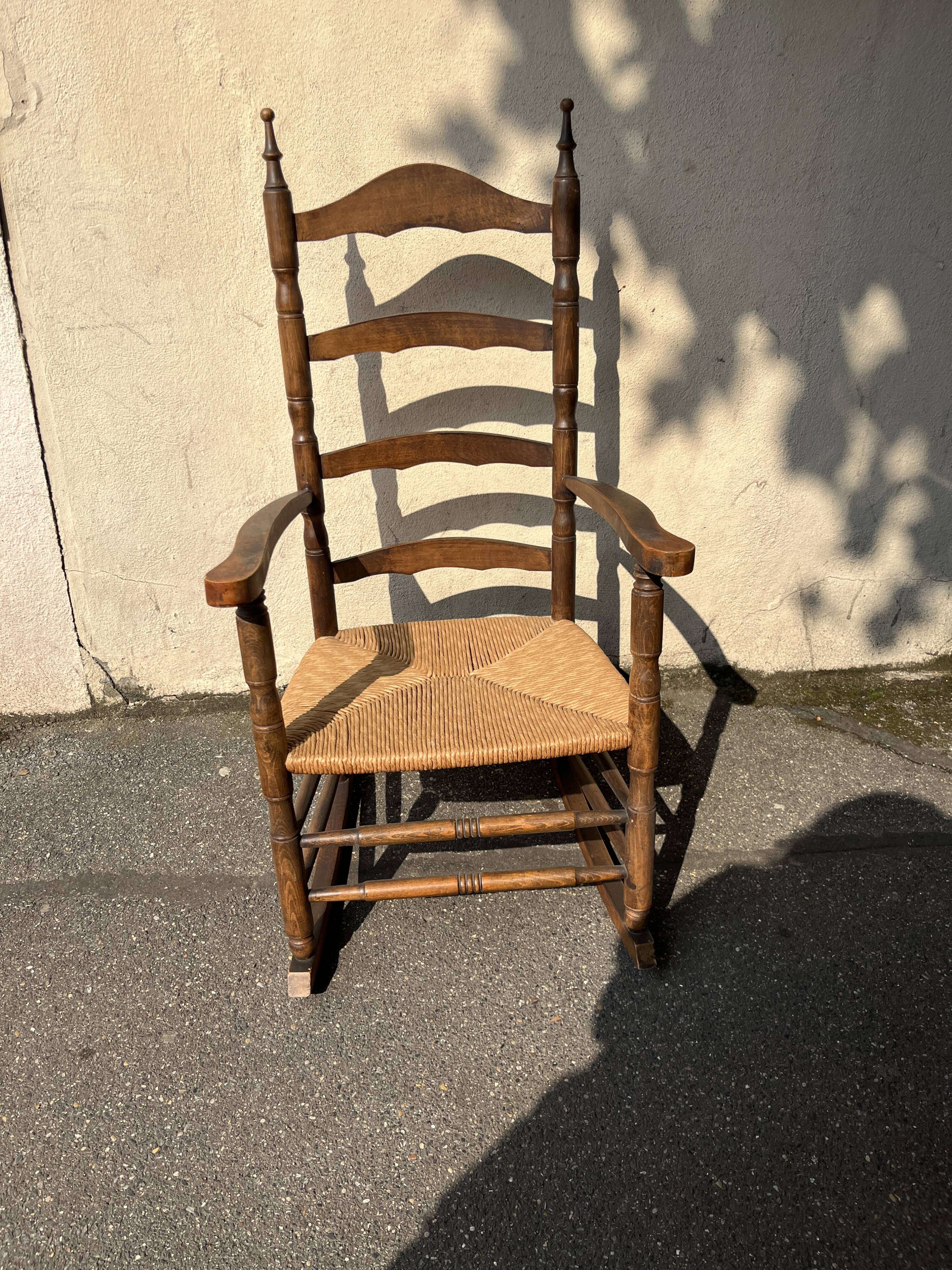 Wooden rocking chair