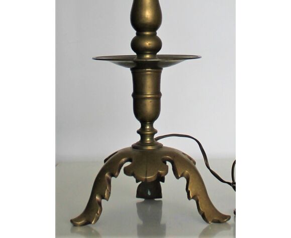Candlestick-shaped lamp (brass)