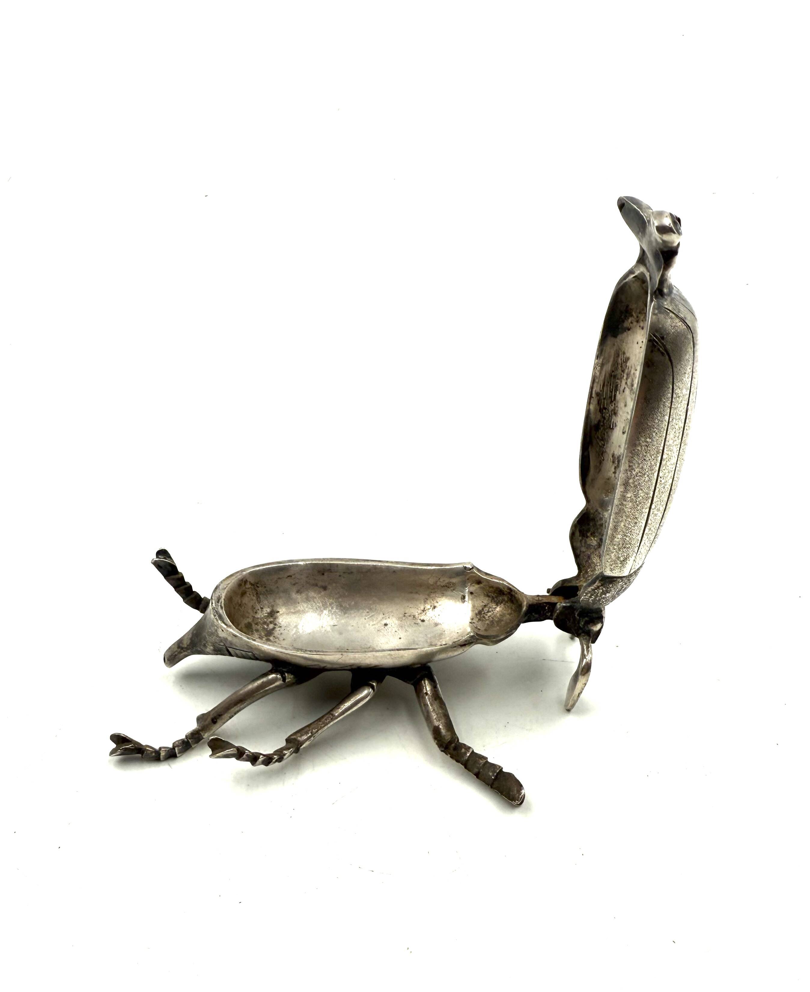 Silver insect shaped ashtray / box, France 1950s