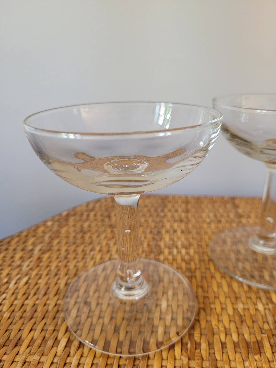 Set of 2 flat champagne glasses