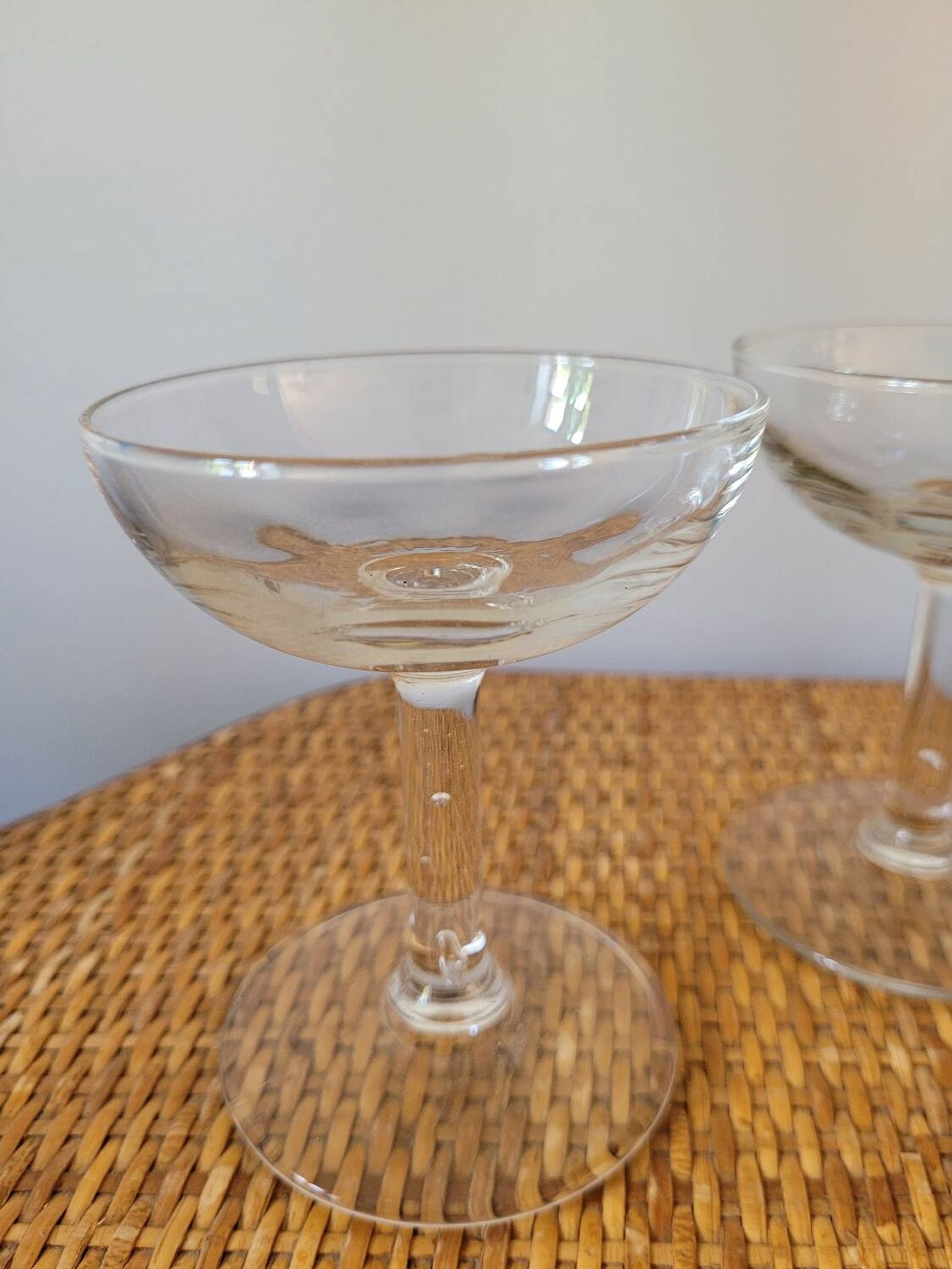 Set of 2 flat champagne glasses