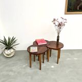 3 tables basses demi-lune, Danemark, années 60