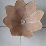 Vintage linen fiber flower-shaped pendant light