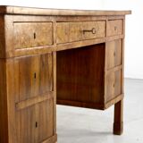 Bureau Art Déco italien en ronce de noyer foncé