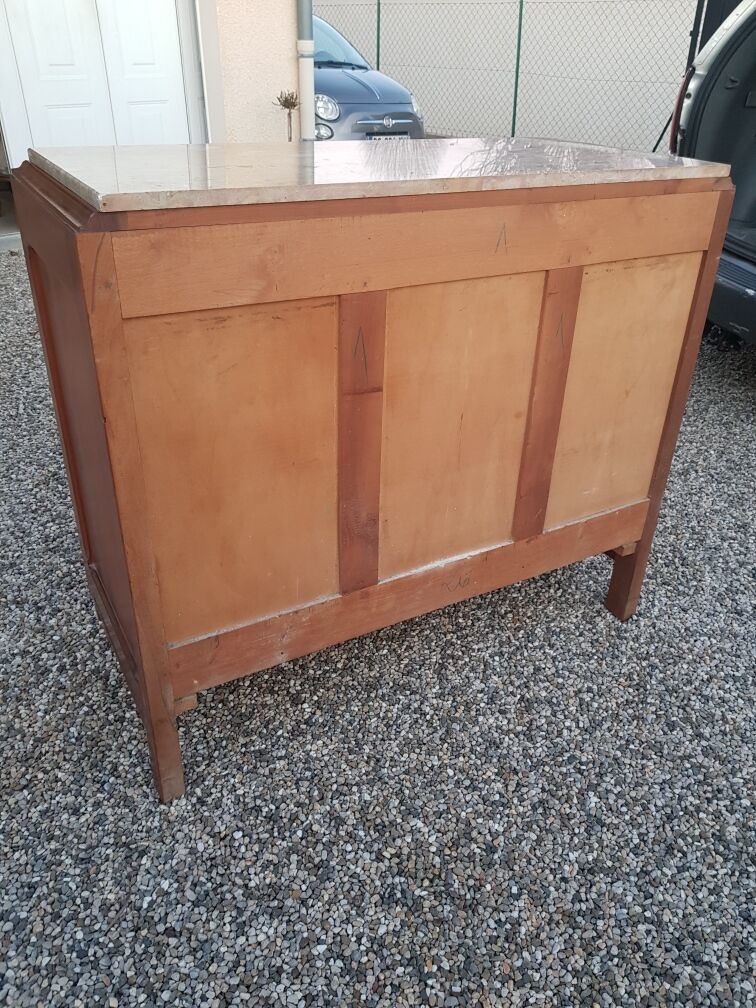 Chest of drawers art deco era in walnut