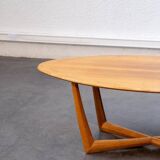 Oval teak coffee table