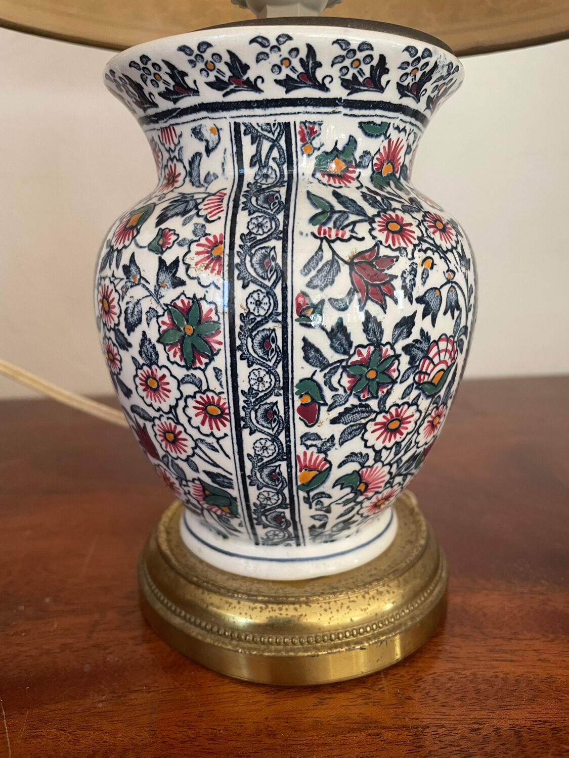 Old earthenware lamp from Gien