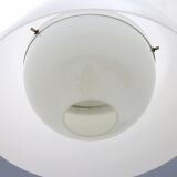 Chrome metal suspension, methacrylate and white glass, 1960s