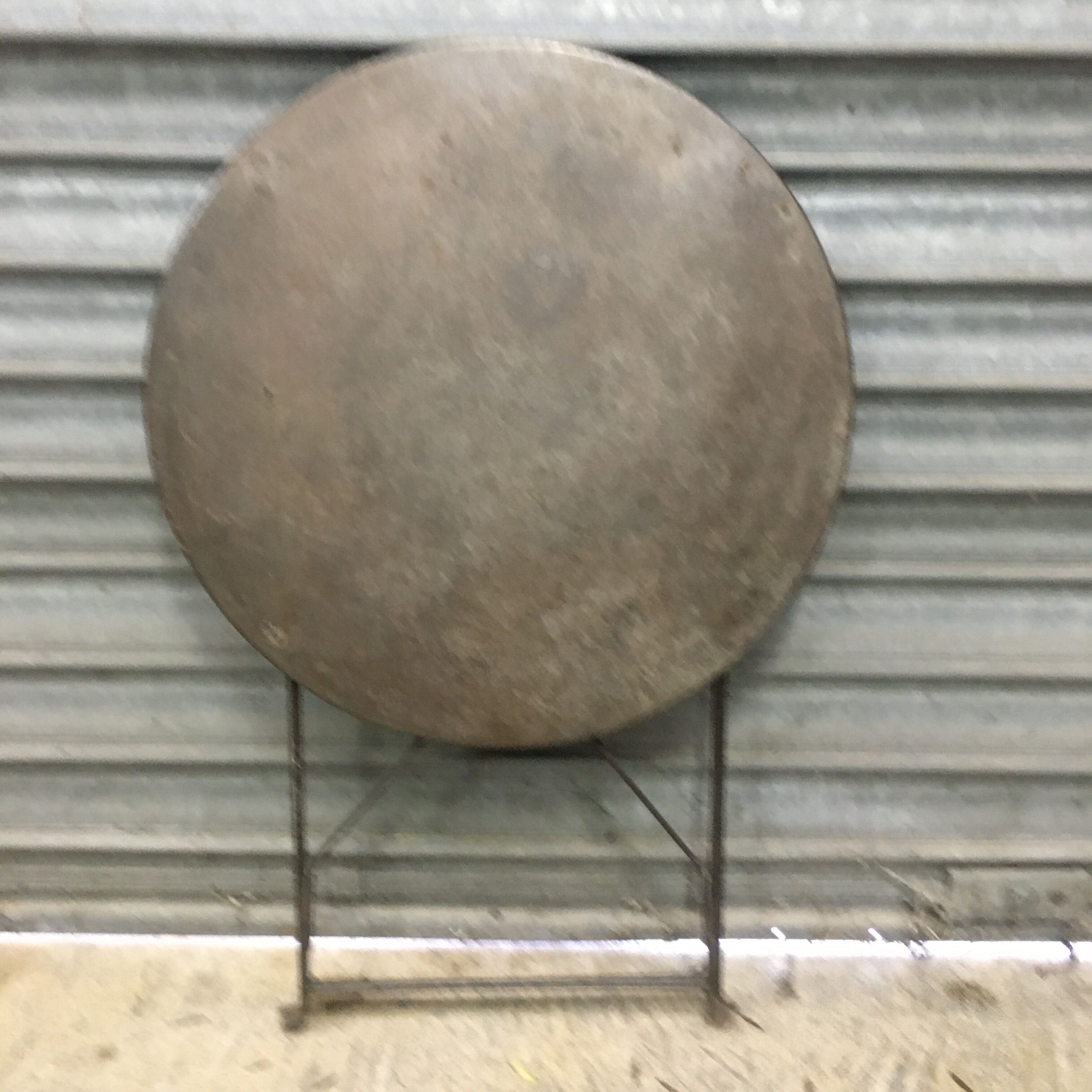 Wrought iron folding garden table